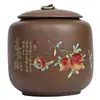 Tetera China de Barro Morado Grande Sellada a Prueba de Humedad Cerámica Arena Morada Olla Almacenamiento Pu'er Hogareña Tetera de Té Negro Cerámica Morada