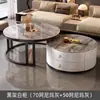 Mesa de centro de pedra sala de estar casa luxo leve moderno apartamento pequeno redonda novo estilo celebridade da internet mini mármore pequena mesa de centro