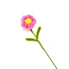 Ramo de flores de alambre trenzado terminado con tallos individuales de rosas y girasoles, arreglo de flores artificiales adecuado para decoración de regalo del Día del Maestro
