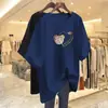 Nova Camiseta de Manga Curta para Mulheres para Comércio Exterior 2026, Estilo Coreano Solta Casual Tamanho Grande Comprimento Médio Moda Versátil para o Verão