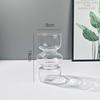 Vaso de vidro estilo francês antigo médio cor jade leitoso para sala de estar arranjo de flores hidropônicas decoração estilo creme de alta qualidade