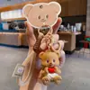Chaveiro Pingente Injetado Original Urso Manteiga Desenho Animado Pingente Criativo Fofo para Bolsa Casal Descompressão Pequeno Presente