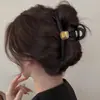 Pinza para el pelo de estrella con garra y estampado de leopardo estilo retro, dulce y fresca, para recogidos, pinza de acetato de gato y tiburón, accesorio de pelo elegante en forma de corazón