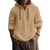 Moletom com Capuz de Algodão e Linho Manga Longa Casual Cor Sólida Tendência Hoodie Transfronteiriço Estilo Casual Levemente Maduro Casual Simples