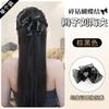 Peruca com Tranças, Rabo de Cavalo, Cabelo Sintético, Laço, Cachos Trançados, Presilha de Franja Estilo Chinês Novo, Acessório de Cabelo Superior com Borlas