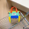 Bolsa Transversal Infantil Tendência Primavera Verão Meninos Meninas Bloco de Cores Dopamina Bolsa de Mão Casual Esportes ao Ar Livre Porta-Moedas