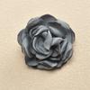 Acabamento de tecido 3D estilo coreano com borda assada e miolo de botão de camélia, acessório de vestuário, acessório para joias DIY de flor rosa