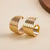Brincos de Prata Metálica Europeus e Americanos Transfronteiriços em Formato de C Simples Modernos Leve Luxo High-end Versátil Acessórios de Brincos para Mulheres Atacado