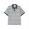Camisa Polo Listrada Xadrez Patchwork Verão Retrô Nanxia Qiaozhuang de Manga Curta para Homens, Marca Tendência, Modelagem Solta, Camiseta Versátil para Casais