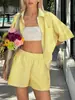 Moda Casual Suelta de Bolsillo a Rayas para Verano 2025 Ropa para Mujer Traje de Principios de Otoño 2025 Ropa para Mujer