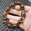 Pulsera de ágata de Xizang con cuentas una, dos, tres, cuatro, cinco, seis, nueve ojos colmillo de tigre Ruyi joyería pulsera de jade luantong