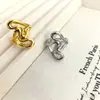 Anillo de Metal Asimétrico de Moda Estilo Europeo y Americano para Mujer, Simple y Elegante Diseño de Anillo para Dedo Índice Transfronterizo Anillo de Nicho