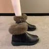 Nuevas Botas de Nieve para Mujer 2025 con Piel, Algodón y Suela Engrosada, Modernas y Versátiles, Botas Estilizadas para Mujer