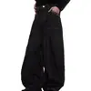 Jeans Bordados con Cruz Estilo Gótico Retro Americano para Hombre, Pantalones Anchos Holgados Tipo Cimitarra, Pantalones Largos de Diseño High Street