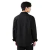 Camisa Casual de Trabalho Masculina para Primavera e Outono Nova Tendência Solta Novo Estilo Chinês Top Peça de Fora Camisa de Manga Comprida Masculina