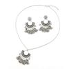 Conjunto de collar exagerado transfronterizo, pendientes personalizados, pendientes de campana de estilo étnico vintage, pendientes de gran venta europeos y americanos.