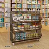 Estantes de snacks del supermercado, bebidas de moda, artículos de comida pequeños, estanterías de exhibición de juguetes, mostradores de caja de tiendas de conveniencia, estanterías de almacenamiento de múltiples niveles
