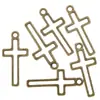 Colar Pulseira Cruz de Liga YuenZ Pingente Pequeno Acessórios para Joias DIY T102