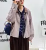 """Taller Semilla Blanca"" ""Buzón del Pastor"" Estilo Granja Cuadros Bloque de Color Cuello Chaqueta de Trabajo Otoño Abrigo Corto"""