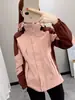 Chaqueta Desmontable 3 en 1 para Mujer 2026 Nueva Otoño e Invierno Exterior Cortavientos con Forro Polar Interior