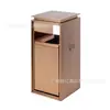 Papelera para Oficina de Ventas, Entrada de Elevador de Hotel, Papelera de Acero Inoxidable Cuadrada para Selección, Papelera de Acero Inoxidable con Riel Deslizante