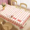 Mantel de comedor fresco y sencillo, sin lavado, impermeable y a prueba de aceite, tapete de mesa de PVC, mantel de mesa de lujo ligero estilo ins de alta gama