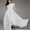Ebay Aliexpress Verano Caliente Nuevo Cuello en V Manga Corta Estilo Bohemio Vestido de Cintura Falda Larga