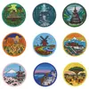 Parches Bordados Temáticos de Paisajes del Mundo Termoadhesivos Sin Coser Pegatinas de Parche 9 Estilos Estilo Insignia de Viaje para Ropa Mochilas Bolsos de Mano
