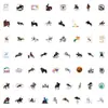 Adesivos de Esportes Equestres Não Repetitivos 60 Peças Decorativos para Mala Geladeira Computador Transfronteiriço Amazon Mais Vendido Adesivos à Prova d'Água