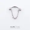 Popular Transfronterizo Desmontable Labio Uña Anillo para Labio Uña de Ceja Uña de Oreja Doble Uso Acero de Titanio Punta Cónica Joyería para Piercing