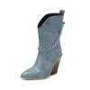 Outono e inverno de 2023 Novas botas de cavaleiro pontudas europeias e americanas, botas de moda com cano, botas curtas, salto alto, sapatos femininos 40-48 botas de comércio exterior