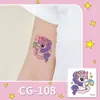 Adesivos de Tatuagem Glitter Unicórnio Desenho Animado Infantil À Prova D'água Fofos Adesivos de Festa para Rosto Adesivos para Braço Estilo Novo Transfronteiriço