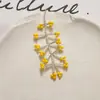 Pequeño fresco color mágico ramitas de flores pequeñas flor diy tejido a mano horquilla de cuentas accesorios para el cabello pendientes material para mujer venta al por mayor