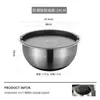 Cuenco Espesado de Acero Inoxidable 304 para Cocinar, Ensaladera, Base Antideslizante de Silicona, Cuenco para Hornear, Mezclar Huevos y Masa