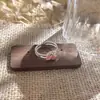 Anillo Abierto Ajustable de Fruta Cereza de Doble Capa Dulce y Lindo para Mujer, Anillo de Dedo Índice de Lujo Ligero de Gama Alta de Nicho