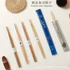 Palillos de Bambú Desechables con Diseño de Barbacoa para Cocina de Sushi, Doble Punta, Fabricante de Comida para Llevar, Palillos Japoneses al por Mayor