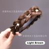 Aliexpress Temu Faixa de Cabelo Trança Espinha de Peixe Elegante Presilha de Cabelo de Pérola Acessório de Cabelo Peruca de Seda de Alta Temperatura Trançada Fofa