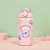 Taza termo de rebote con tapa transparente de dibujos animados, para niños, portátil para exteriores, mini taza de guisante, taza de regalo, impresión de logotipo