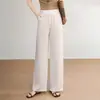 Elegantes Pantalones Rectos de Color Sólido que Reducen la Edad, Caída Suelta para Mujer, Verano 2026, Nuevos, Cintura Alta, Holgados, Casuales, Pierna Ancha, Modernos