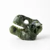 Pieza de talla de calavera de dinosaurio de múltiples materiales, piedra en bruto de cristal natural transfronteriza, obsidiana pulida, decoración del hogar