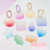 Glitter Gradiente DIY Pingente Transparente Chaveiro Placa Gu Criativa Placa Gu Caseira Disco Pequeno Disco Pingente Perseguidor de Estrelas