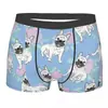 Dropshipping con Imágenes Se Puede Convertir en Ropa Interior Boxer Elástica Cómoda Transpirable para Hombre con Estampado de Gato 3D para Mascotas y Perros