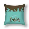 Cojín Decorativo Suave para el Hogar Color Profundo Cojín de Almohada Sofá Mesita de Noche Conejo Estampado Doble Cara Cintura