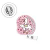El Más Vendido de Amazon Extractor de Fácil Tracción Rosa Acrílico Pluma de Ganso Clip para Insignia de Enfermera Hebilla Giratoria Telescópica con Purpurina Venta al por Mayor