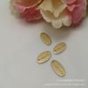 Accesorios de cobre para joyería DIY 6.6*12.5mm colgante ovalado inglés cobre grabado figura geométrica