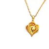 Collar de oro simulado tipo arena de orfebre con diseño de nube auspiciosa y corazón, joyería chapada en oro con colgante, cadena para clavícula, disponible para venta al por mayor