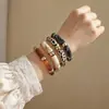 Pulsera Popular de Resina con Estampado de Leopardo Estilo Bohemio Transfronteriza, Pulsera Vintage de Alta Gama y Exquisita, Accesorios de Moda Retro