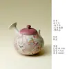 Rinno Gisong Esmalte Rojo Pedernal Pintado a Mano Zorro de Nueve Colas Hada Olla con Asa Lateral Tetera Pastel Juego de Té Kung Fu Cerámica