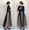 Novo Vestido Patchwork Estilo Japonês