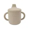 Taza de Aprendizaje para Bebés con Popote de Silicona Taza de Beber Agua con Tapa Antipolvo y Anticaídas Taza para Snacks de Silicona de Grado Alimenticio Punto Transfronterizo